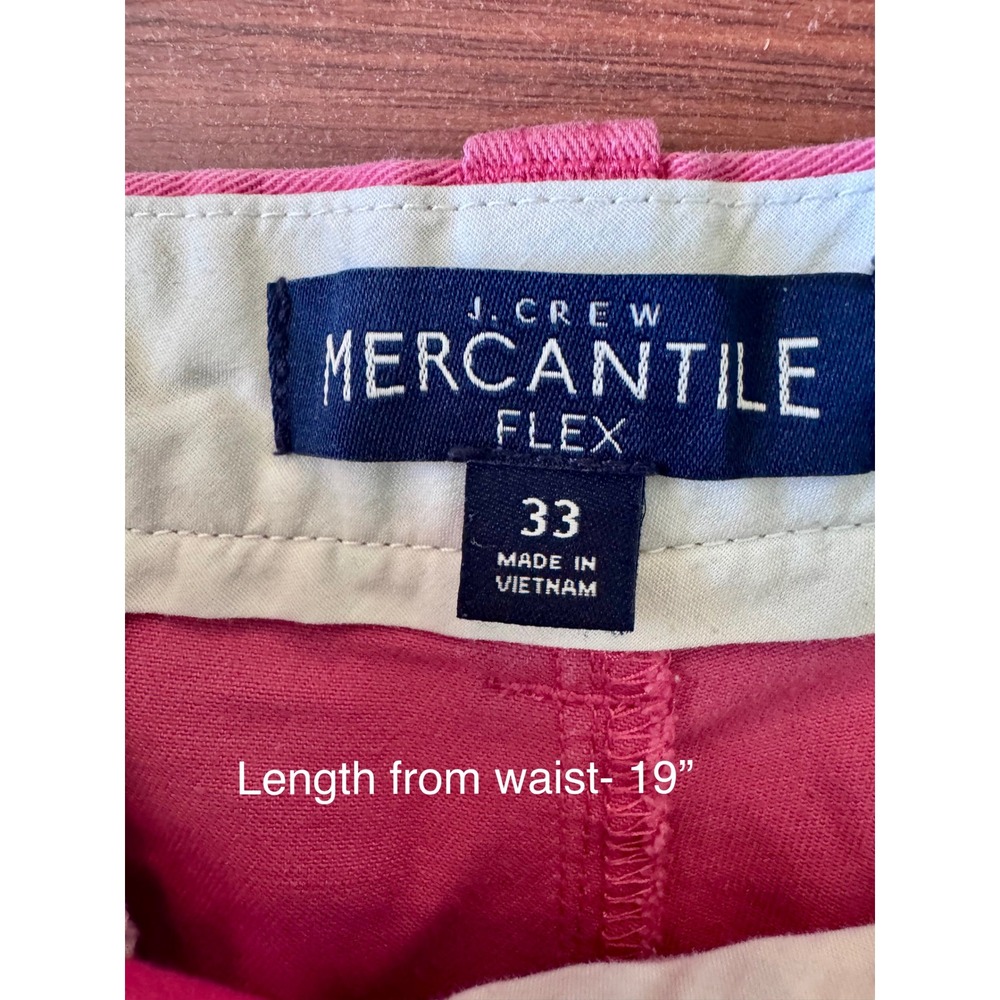 J.Crew Mercantile Flex Mens Chino Shorts Coral Size 33 Stretch Cotton #preppy - Picture 3 of 4
